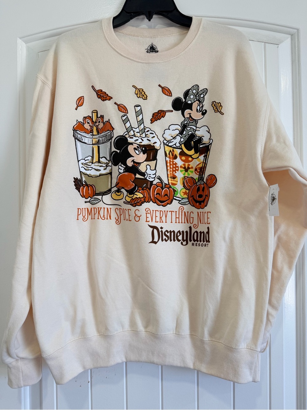 Disneyland Pumpkin Spice Crewneck Sweatshirt - Cream size Small